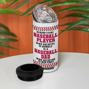 Baseball Dad 4 in 1 Can Cooler Tumbler Funny Father's Day Gift For Dad From Son US Flag TB10 Print Your Wear