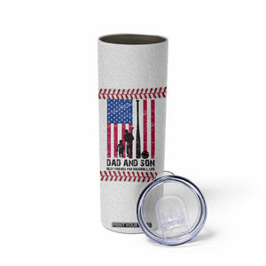 Baseball Dad Skinny Tumbler Funny Father's Day Gift For Dad From Son US Flag TB10 Print Your Wear