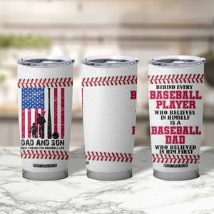 Baseball Dad Tumbler Cup Funny Father's Day Gift For Dad From Son US Flag TB10 Print Your Wear