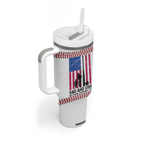 Baseball Dad Tumbler With Handle Funny Father's Day Gift For Dad From Son US Flag TB10 Print Your Wear