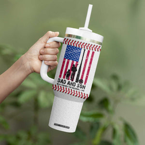 Baseball Dad Tumbler With Handle Funny Father's Day Gift For Dad From Son US Flag TB10 Print Your Wear