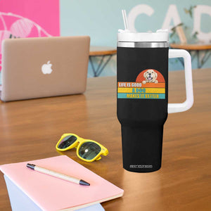 Gift For Dog Lovers Tumbler With Handle Cute Retro A Dog Makes It Better TB10 Print Your Wear
