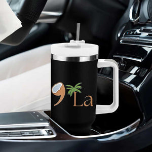 Harris 2024 Funny Coconut Tree Tumbler With Handle Comma La Presidential Election TB10 Print Your Wear