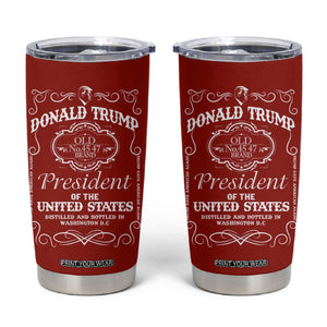 Trump 2024 Tumbler Cup President 45 47 Whiskey Sytle Red TB10 Red Print Your Wear