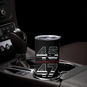 Trump 2024 Tumbler Cup President 45 47 American Flag Black TB10 Print Your Wear