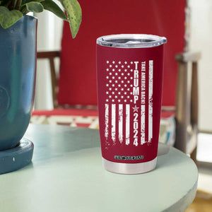 Trump 2024 Tumbler Cup President 45 47 American Flag Red TB10 Print Your Wear