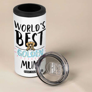 Golden Retriever Dog Mom 4 in 1 Can Cooler Tumbler Gift For Dog Lovers Women New Puppy Fur Baby Owners TB10 Print Your Wear
