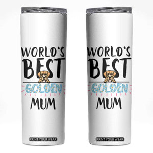 Golden Retriever Dog Mom Skinny Tumbler Gift For Dog Lovers Women New Puppy Fur Baby Owners TB10 White Print Your Wear