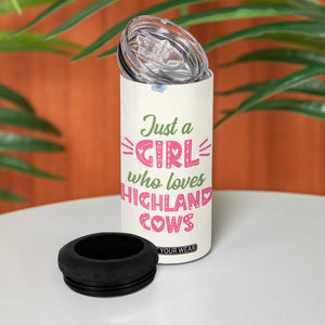 Highland Cow Gifts For Women 4 in 1 Can Cooler Tumbler Cow Lover Farming Gifts For Cowgirls Farmers TB10 Print Your Wear