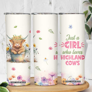 Highland Cow Gifts For Women Skinny Tumbler Cow Lover Farming Gifts For Cowgirls Farmers TB10 Print Your Wear