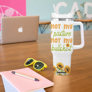 Highland Cow Gifts For Women Tumbler With Handle Funny Cow Gift For Cow Lovers Sunflower TB10 Print Your Wear