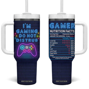 Gaming Gifts Tumbler With Handle Video Game Gamer Gift For Son Teen Boy Girl TB10 One Size: 40 oz Navy Print Your Wear