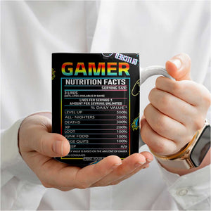 Gaming Gifts For Men Boys Coffee Mug Cool Gamer Nutritional Facts Video Game TB10 Print Your Wear