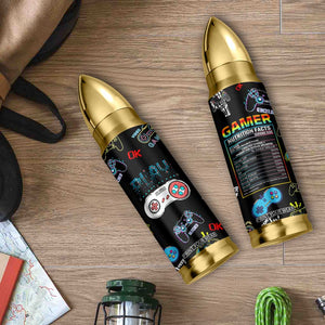 Gaming Gifts For Men Boys Bullet Tumbler Cool Gamer Nutritional Facts Video Game TB10 Print Your Wear