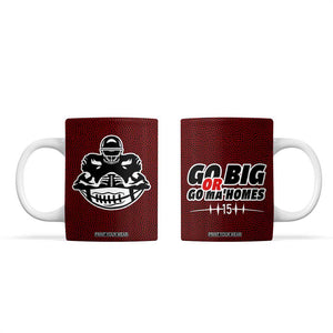 KC Football Coffee Mug Go Big Or Go Home Funny Gameday TB10 Brown Print Your Wear
