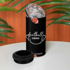 American Football 4 in 1 Can Cooler Tumbler Funny Eat Sleep Football Repeat TB10 Print Your Wear