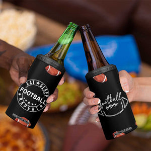 American Football 4 in 1 Can Cooler Tumbler Funny Eat Sleep Football Repeat TB10 Print Your Wear