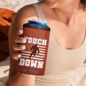 Football Lovers 4 in 1 Can Cooler Tumbler Touchdown Season American Flag TB10 Print Your Wear