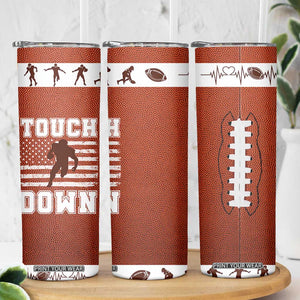 Football Lovers Skinny Tumbler Touchdown Season American Flag TB10 Print Your Wear