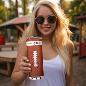Football Lovers Skinny Tumbler Touchdown Season American Flag TB10 Print Your Wear