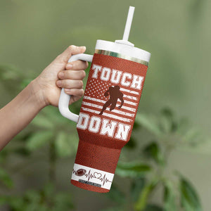 Football Lovers Tumbler With Handle Touchdown Season American Flag TB10 Print Your Wear