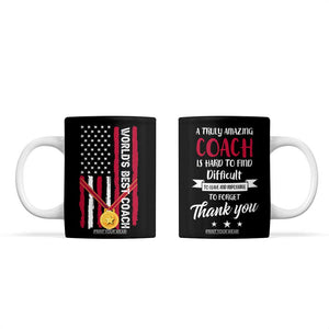 Best Coach Appreciation Gifts Coffee Mug Thank You Coach Coaches Appreciation Gifts US Flag TB10 Black Print Your Wear