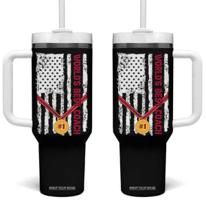 Coach Gifts Tumbler With Handle World's Best Coach Appreciation Gifts US Flag TB10 One Size: 40 oz Black Print Your Wear