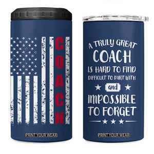 Coach Gifts 4 in 1 Can Cooler Tumbler Soccer Softball Basketball Football Coachs Appreciation Gift TB10 One Size: 16 oz Navy Print Your Wear