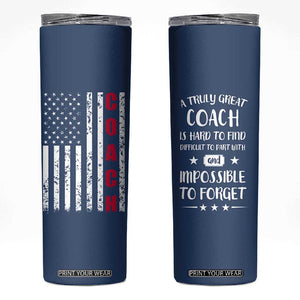 Coach Gifts Skinny Tumbler Soccer Softball Basketball Football Coachs Appreciation Gift TB10 Navy Print Your Wear