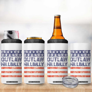 Trump Vance 2024 Election 4 in 1 Can Cooler Tumbler Outlaw Hillbilly 45 47 US Flag Vintage TB10 Print Your Wear