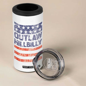 Trump Vance 2024 Election 4 in 1 Can Cooler Tumbler Outlaw Hillbilly 45 47 US Flag Vintage TB10 Print Your Wear
