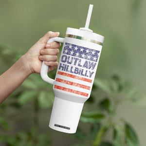 Trump Vance 2024 Election Tumbler With Handle Outlaw Hillbilly 45 47 US Flag Vintage TB10 Print Your Wear