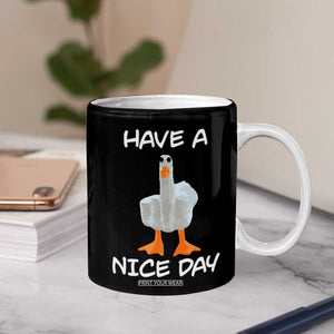 Duck You Coffee Mug Funny Middle Finger Duck You White Elephant Gifts For Adults TB10 Print Your Wear