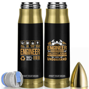 Engineer Gifts Bullet Tumbler Mechanical Aerospace Engineering TB10 Black Print Your Wear