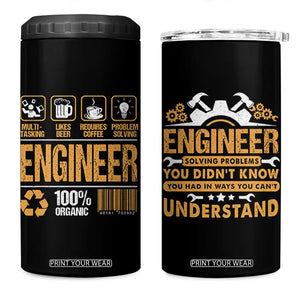 Engineer Gifts 4 in 1 Can Cooler Tumbler Mechanical Aerospace Engineering TB10 One Size: 16 oz Black Print Your Wear