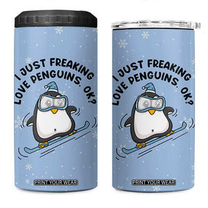 Penguin Gifts 4 in 1 Can Cooler Tumbler Gift For Girls Friends Teacher Girlfriend Who Loves Penguins TB10 One Size: 16 oz Blue Print Your Wear