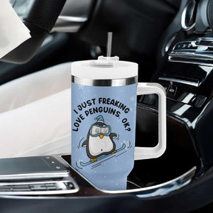 Penguin Gifts Tumbler With Handle Gift For Girls Friends Teacher Girlfriend Who Loves Penguins TB10 Print Your Wear