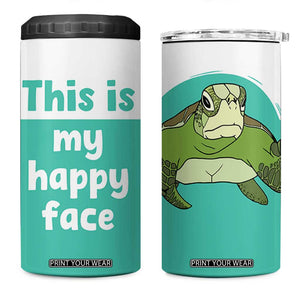 Funny Resting Face 4 in 1 Can Cooler Tumbler This Is My Happy Face Sea Turtle Gifts TB10 One Size: 16 oz Green Print Your Wear