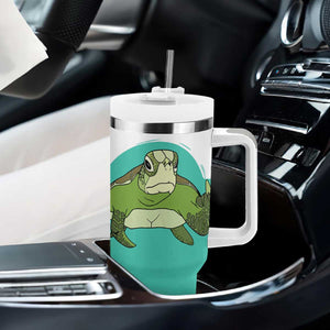 Funny Resting Face Tumbler With Handle This Is My Happy Face Sea Turtle Gifts TB10 Print Your Wear