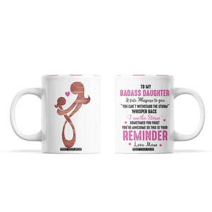 Funny Daughter Gifts Coffee Mug To My Badass Daughter From Mom Adult Daughter Birthday Gifts Ideas TB10 White Print Your Wear