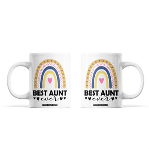 Gift For Aunt Coffee Mug Flower Aunts Gifts For Birthday Christmas Mothers Day Best Aunt Ever TB10 White Print Your Wear