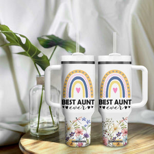 Gift For Aunt Tumbler With Handle Flower Aunts Gifts For Birthday Christmas Mothers Day Best Aunt Ever TB10 Print Your Wear