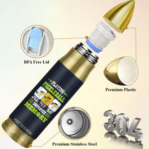 Playing Pickleball Improves Memory Bullet Tumbler Gift for Pickle Ball Lovers Pickleballs Coach Player TB10 Print Your Wear