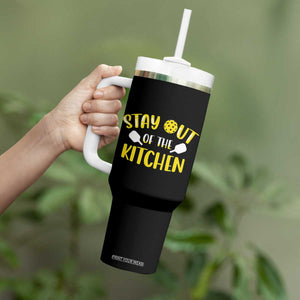 Funny Pickleball Player Tumbler With Handle Stay Out Of The Kitchen TB10 Print Your Wear