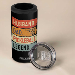 Husband Dad Pickleball Legend 4 in 1 Can Cooler Tumbler Retro Pickleball Gift for Him Fathers Day TB10 Print Your Wear