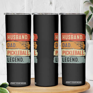 Husband Dad Pickleball Legend Skinny Tumbler Retro Pickleball Gift for Him Fathers Day TB10 Print Your Wear