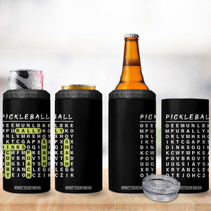 Funny Pickleball Lovers 4 in 1 Can Cooler Tumbler Pickleball Gift for Coach Player Him Her TB10 Print Your Wear