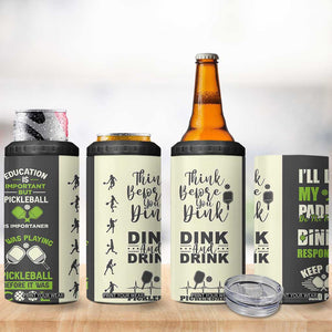 Pickleball 4 in 1 Can Cooler Tumbler Gift for Pickle Ball Lovers Pickleballs Coach Player TB10 Print Your Wear
