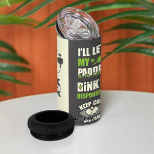 Pickleball 4 in 1 Can Cooler Tumbler Gift for Pickle Ball Lovers Pickleballs Coach Player TB10 Print Your Wear