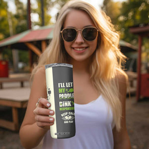 Pickleball Skinny Tumbler Gift for Pickle Ball Lovers Pickleballs Coach Player TB10 Print Your Wear